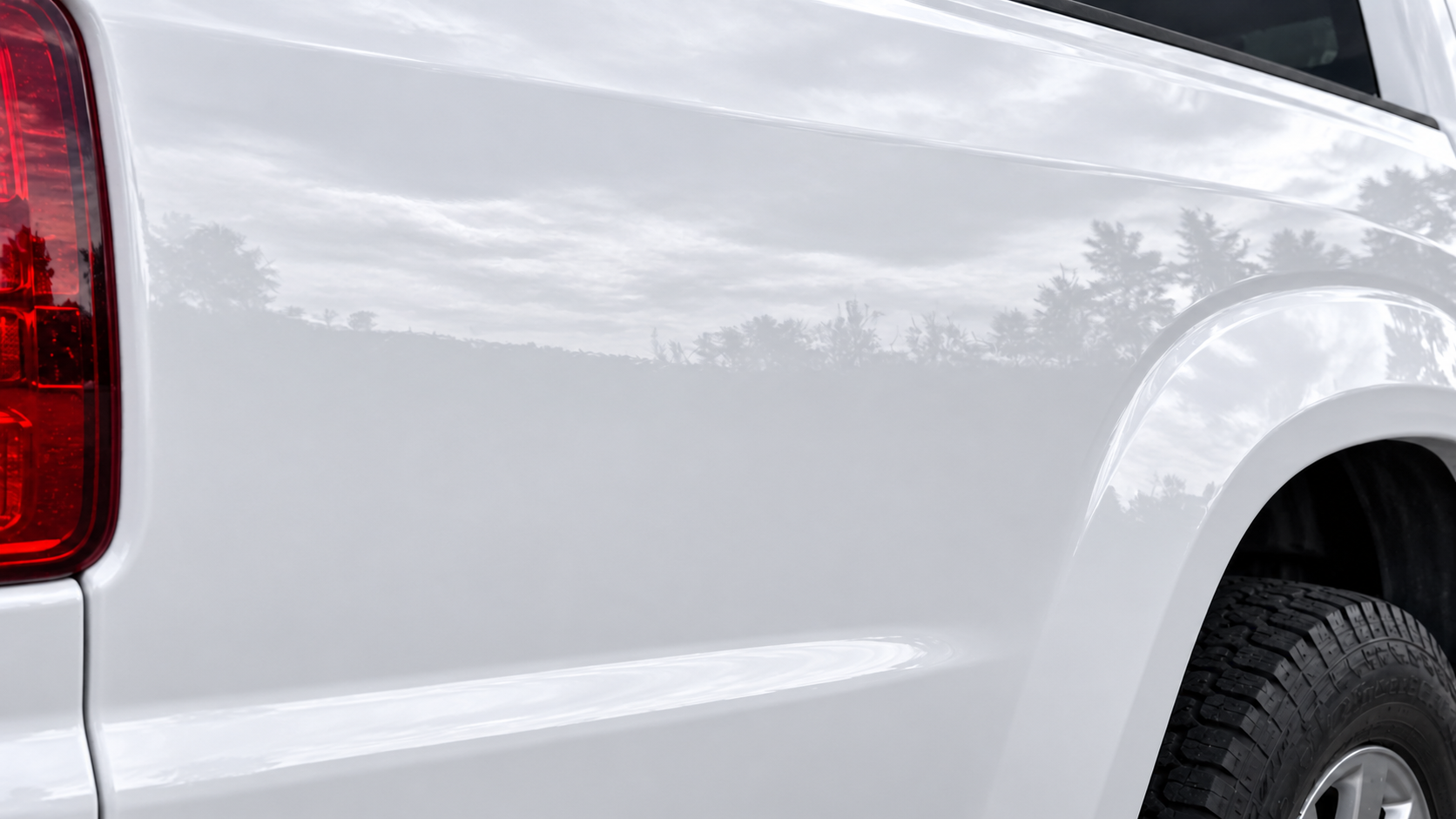 After: the same white panel completely clear of fallout specks