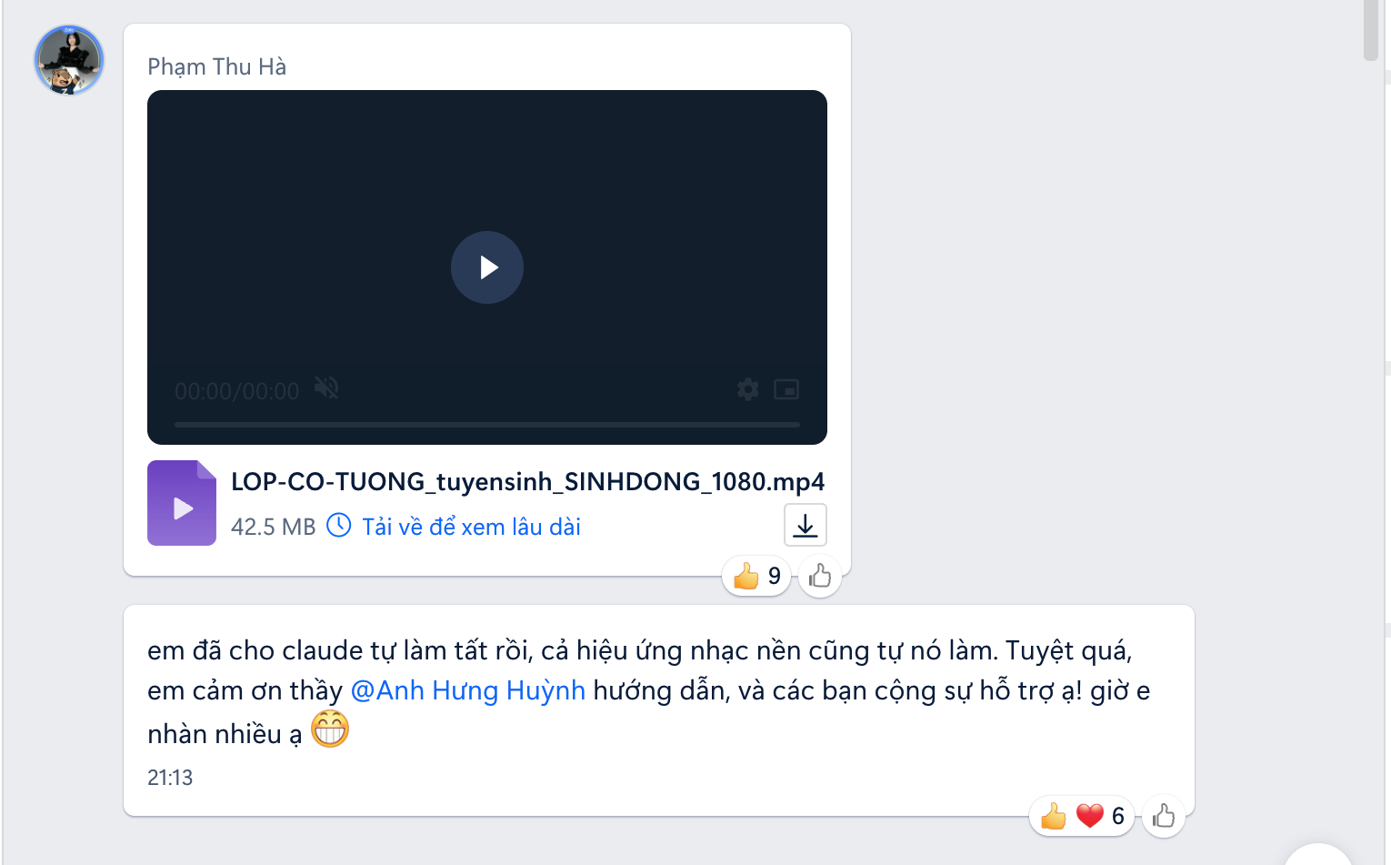 Học viên chia sẻ kết quả sau khoá học
