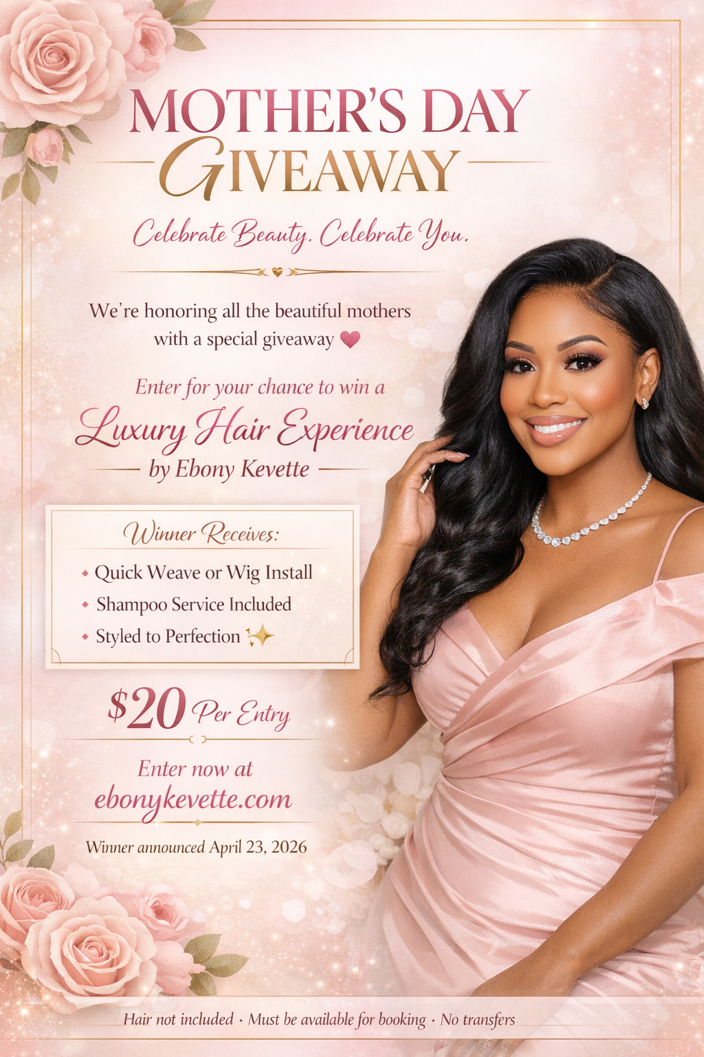 Mother's Day Giveaway Flyer