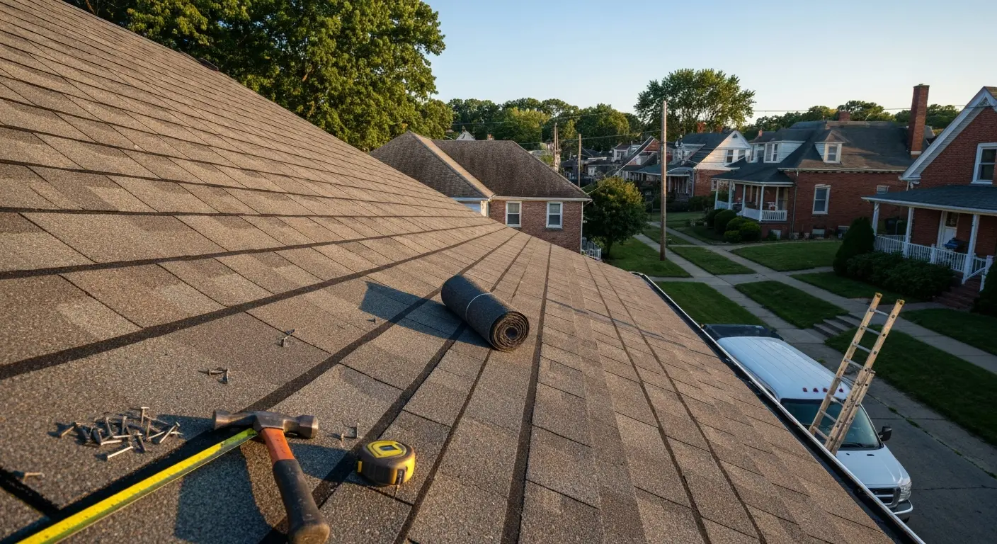 Roof replacement work