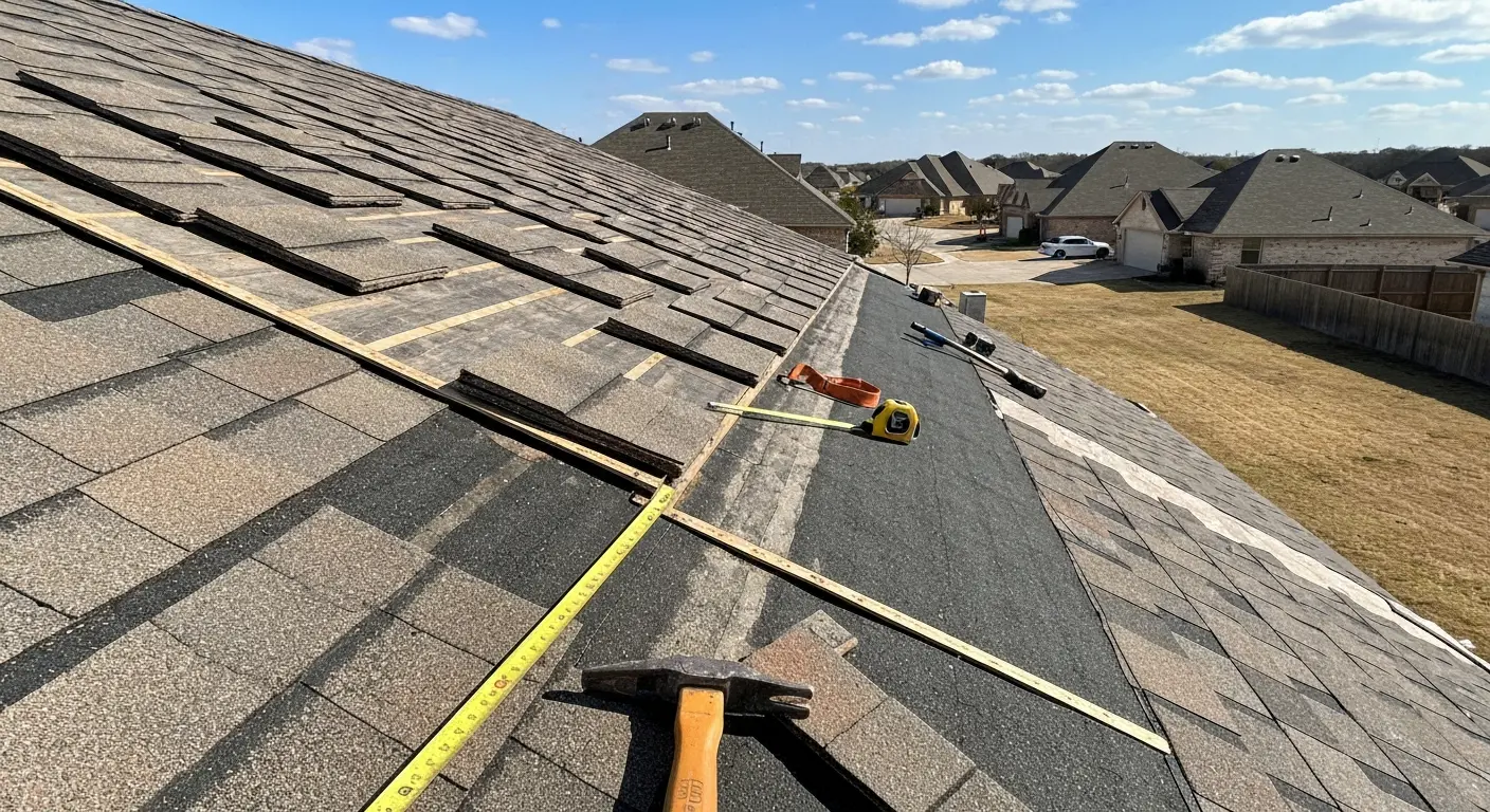 Storm damage roof repair