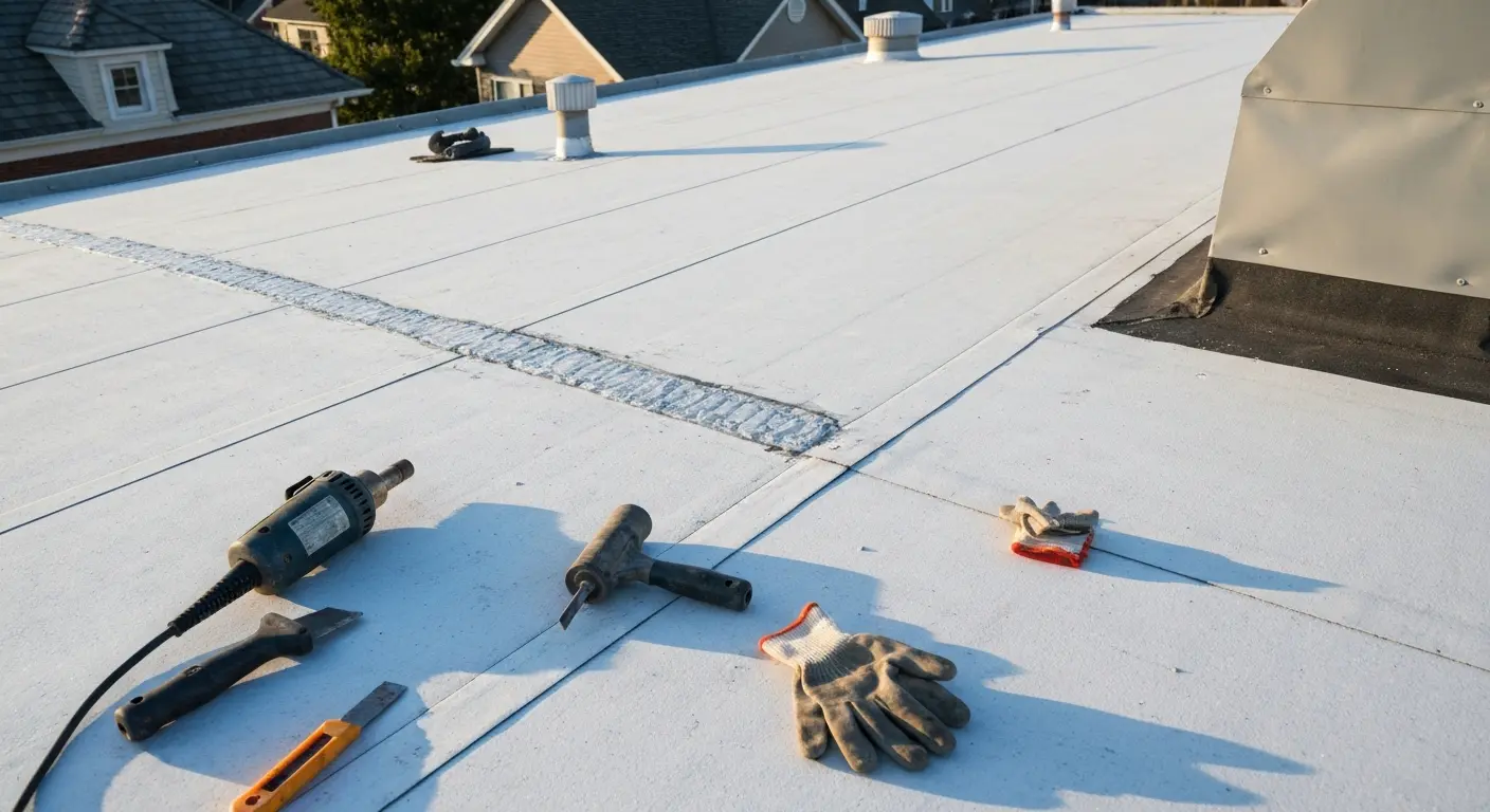 Roof repair work