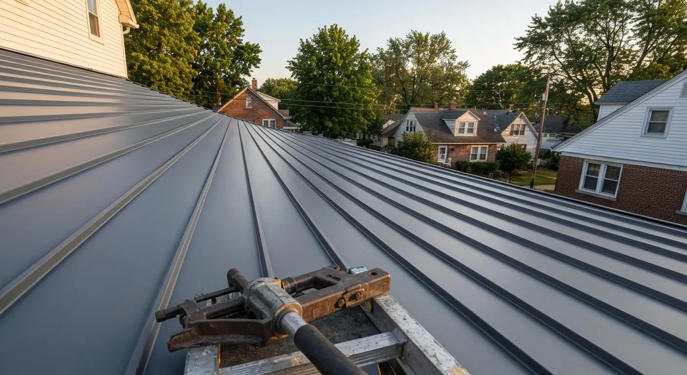 Metal roof installation