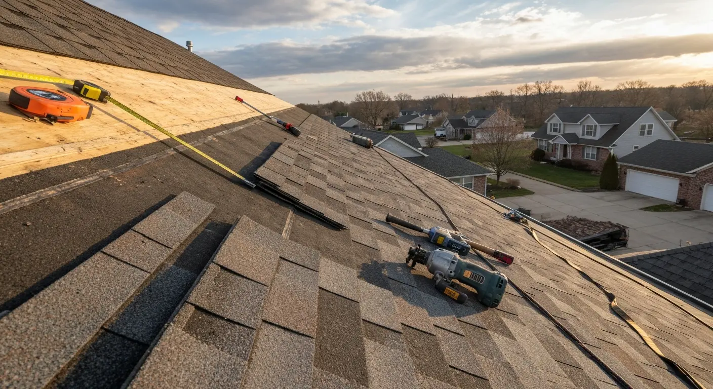 Storm damage roof repair
