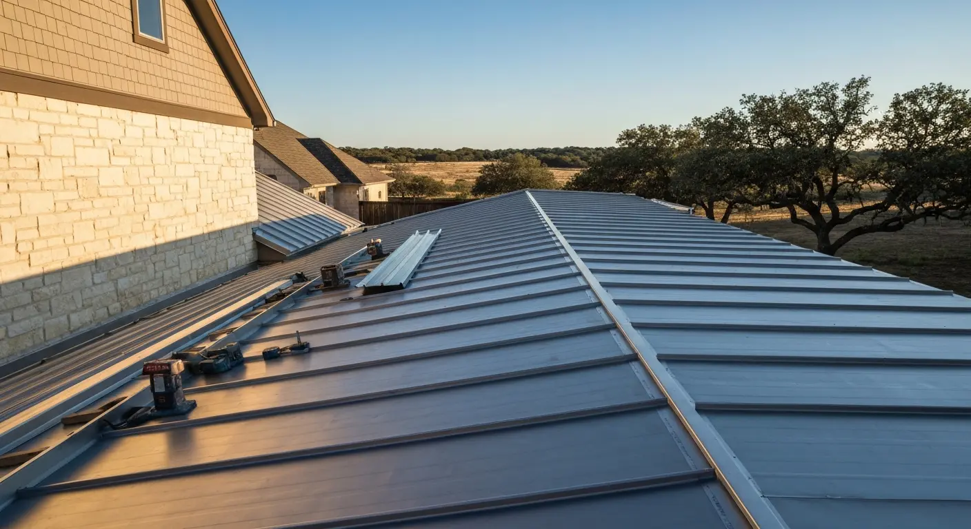 Metal roof installation