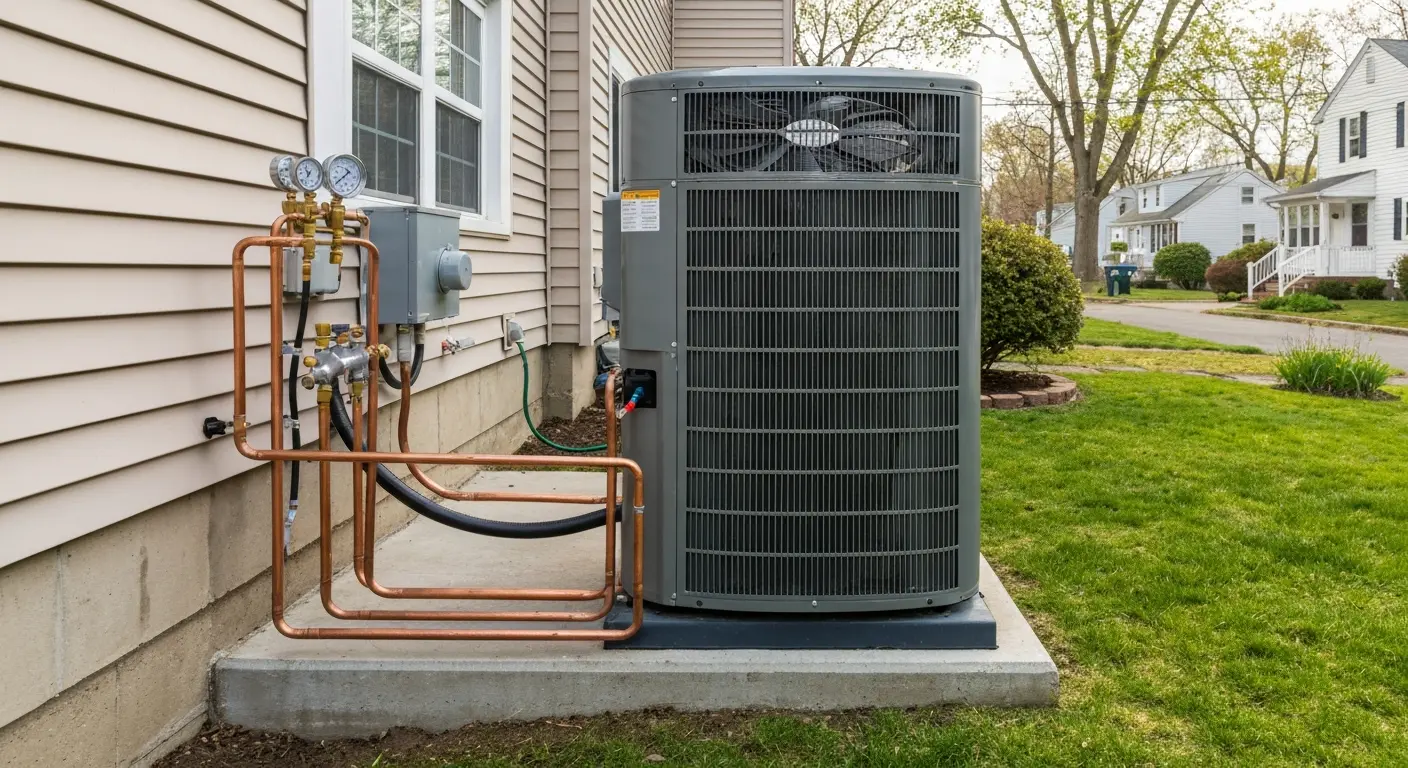 Central air conditioning installation
