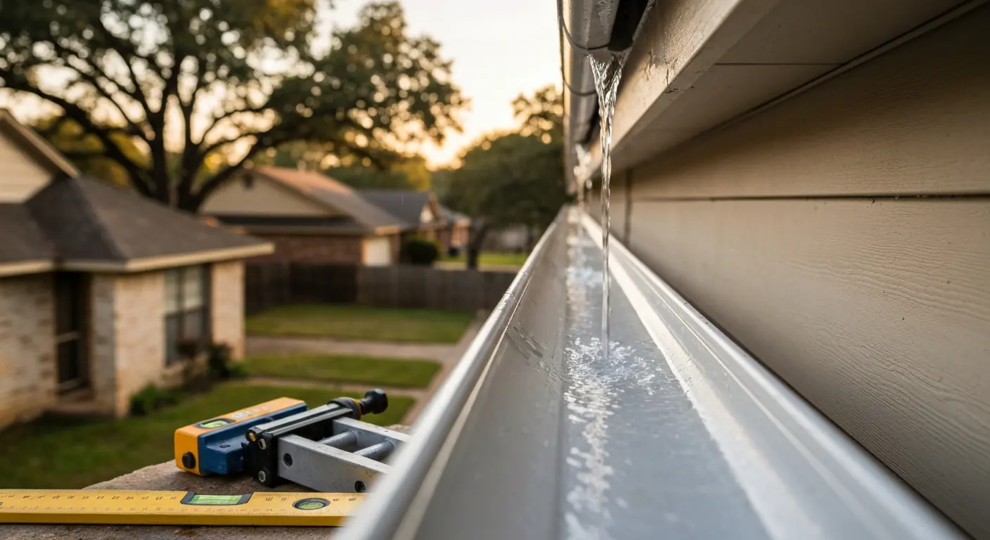 Gutter installation project