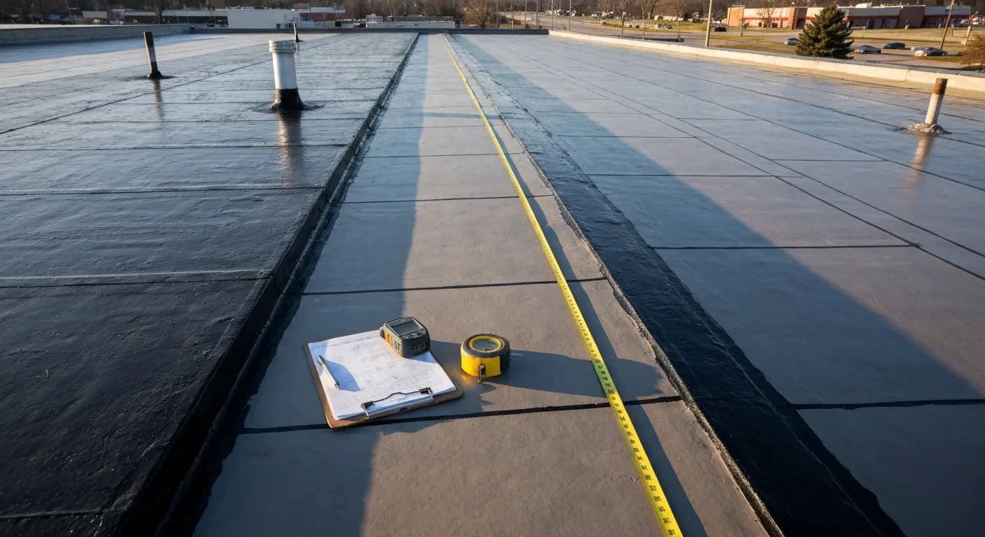 Commercial flat roof maintenance