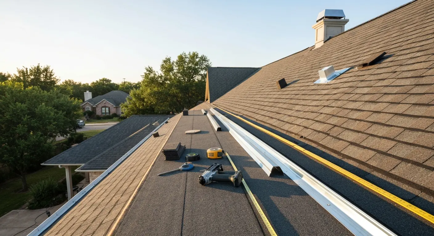 New roof installation