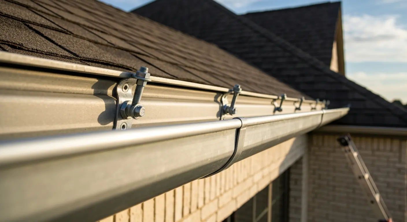 Gutter reattachment work