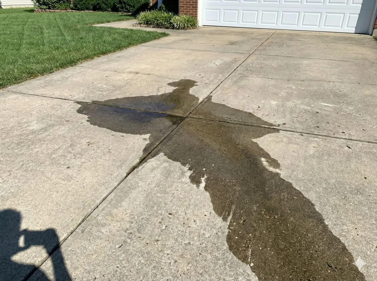 Under driveway leak repair