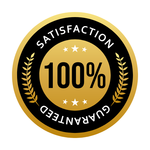 100% Satisfation Guaranteed Badge