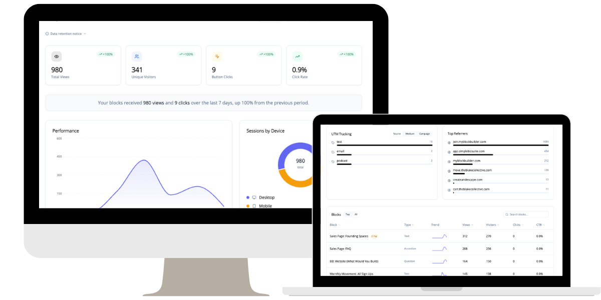 BlockBuilder Analytics Dashboard