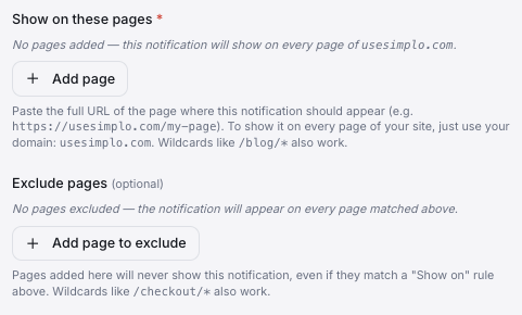 Page control feature