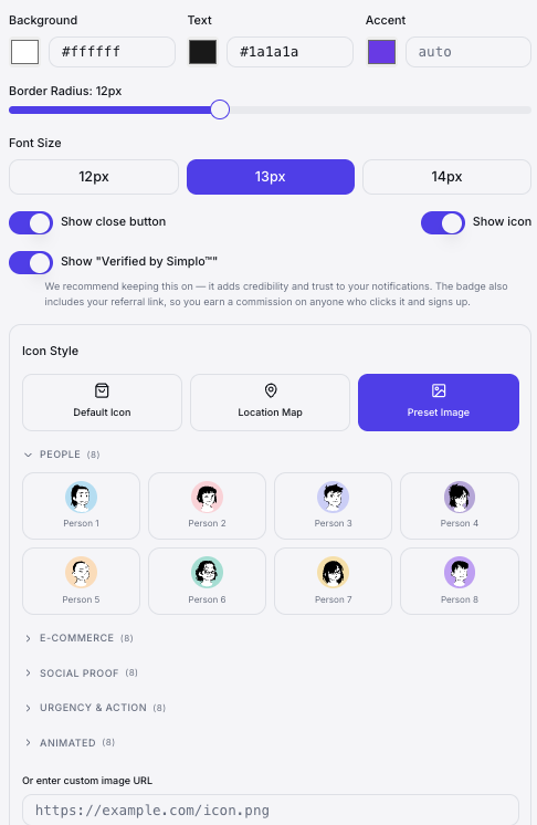 Appearance feature