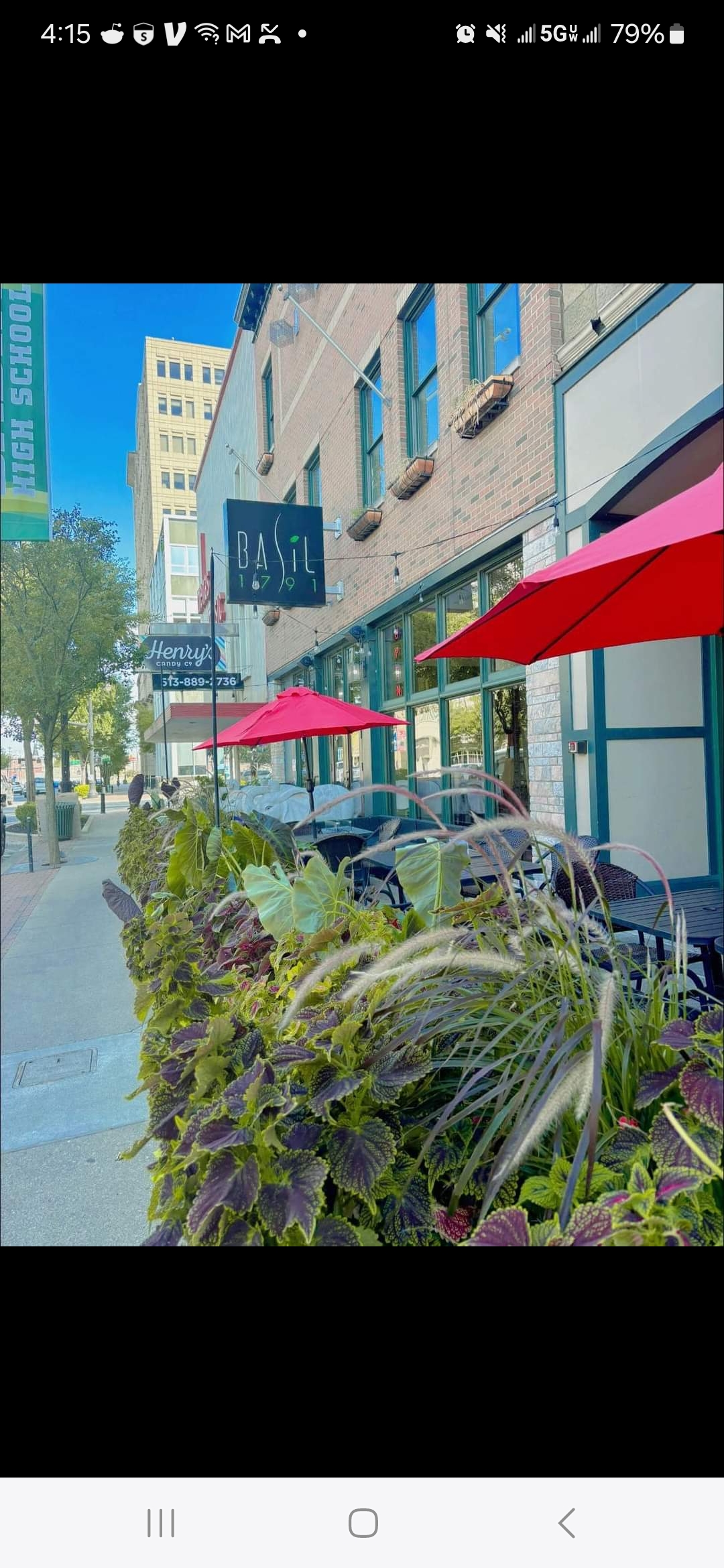 Basil 1791 restaurant exterior