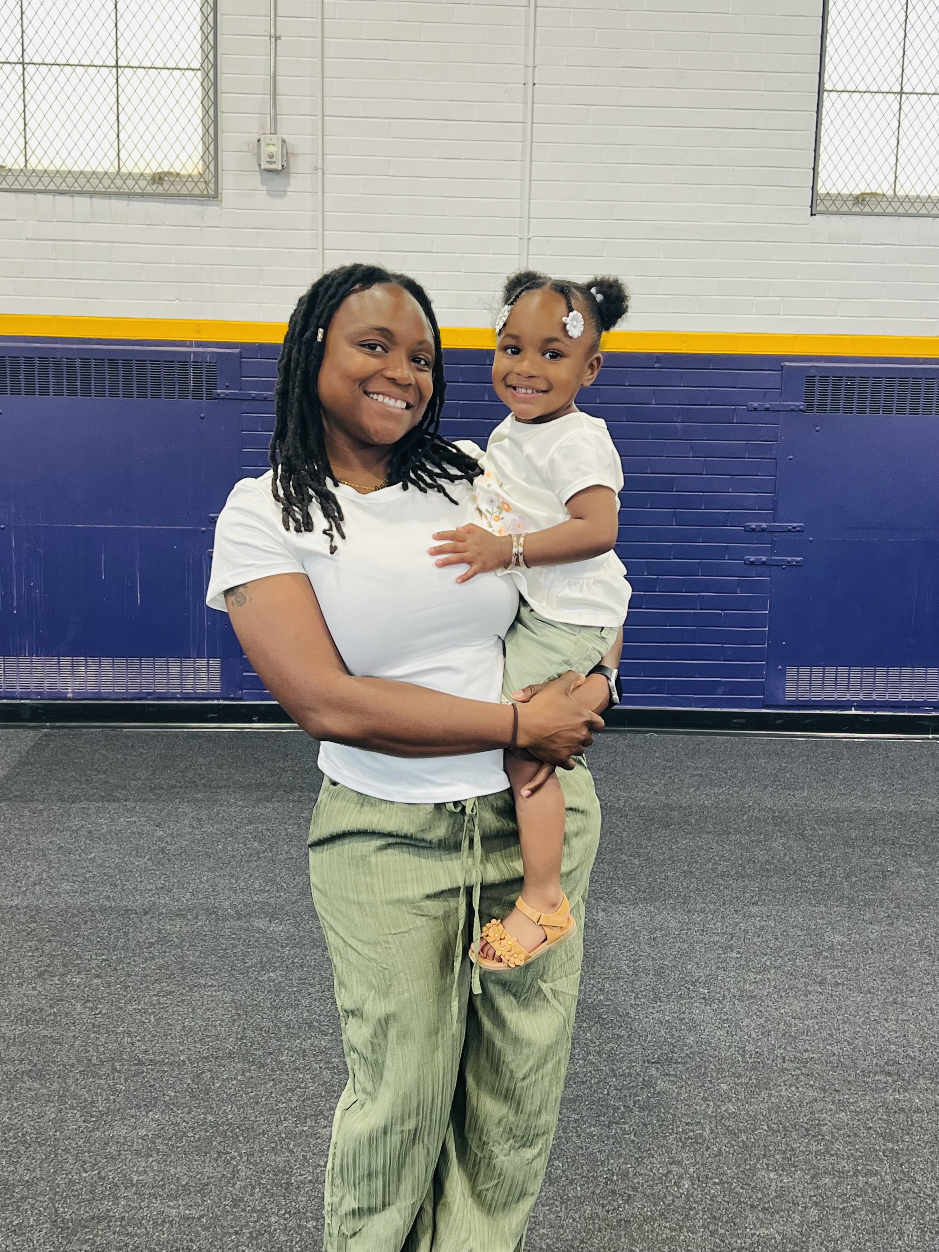 Nadia St. John-Johnson with her daughter