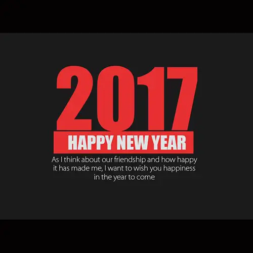 2017 New Years Quote in Red and Black