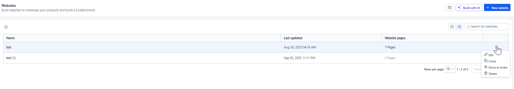 Step 1: Create a Website