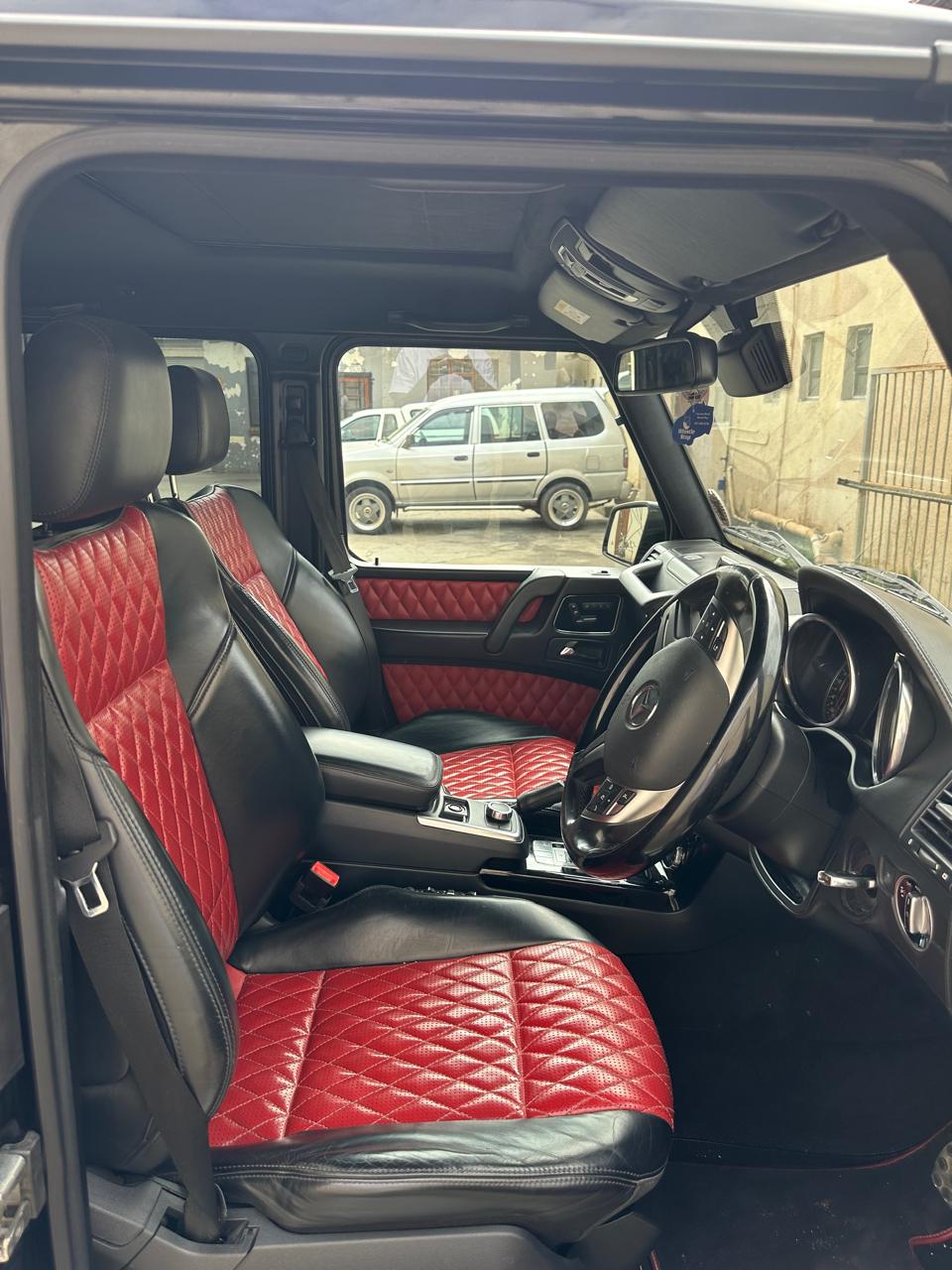 Black 2017 Mercedes Benz G63 V8 BiTurbo rear three-quarter view for hire in Cape Town.