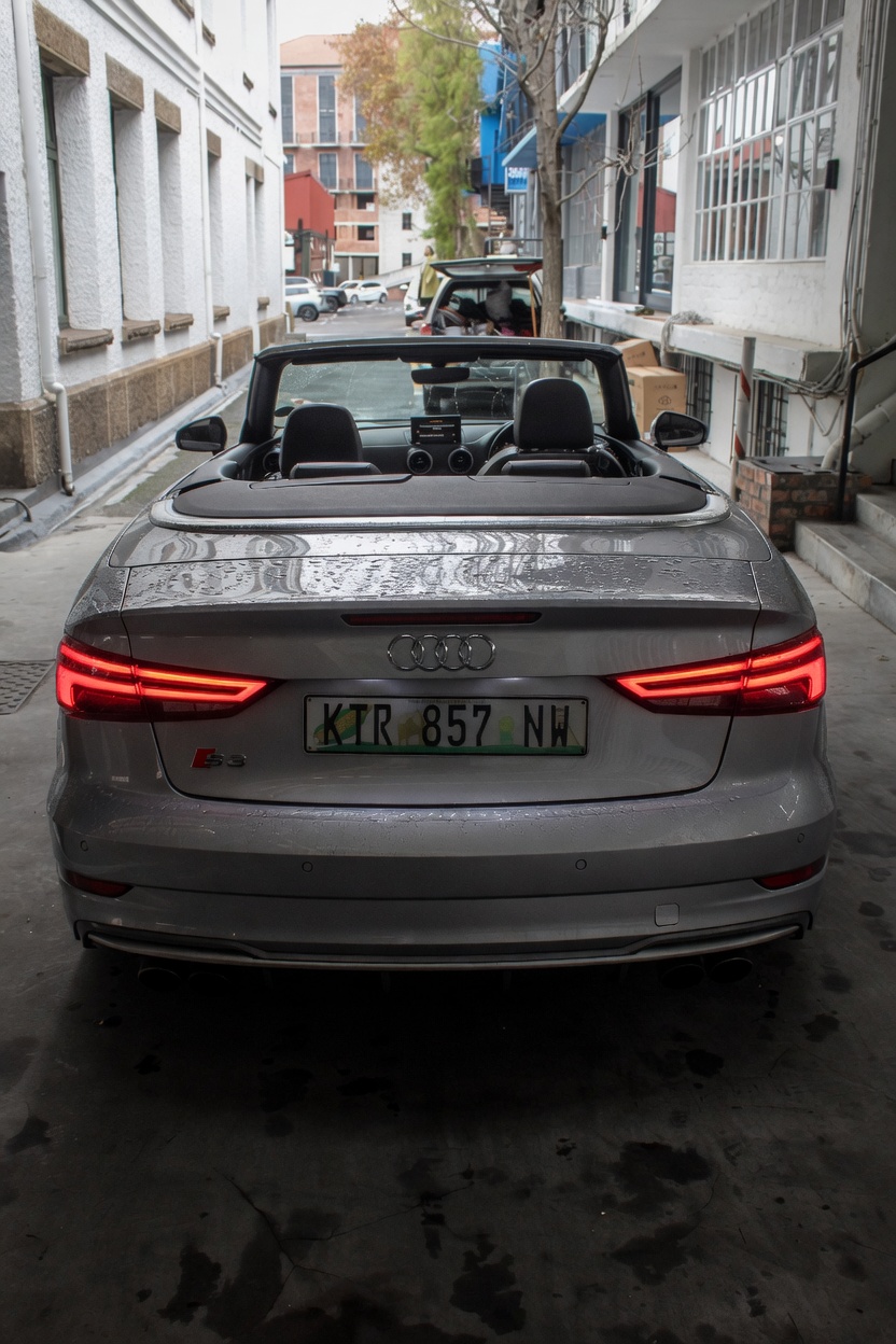 Silver 2017 Audi S3 Cabriolet image 5 for hire in Cape Town.