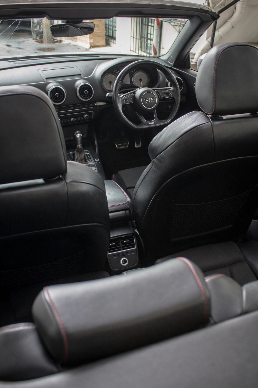 Silver 2017 Audi S3 Cabriolet image 4 for hire in Cape Town.