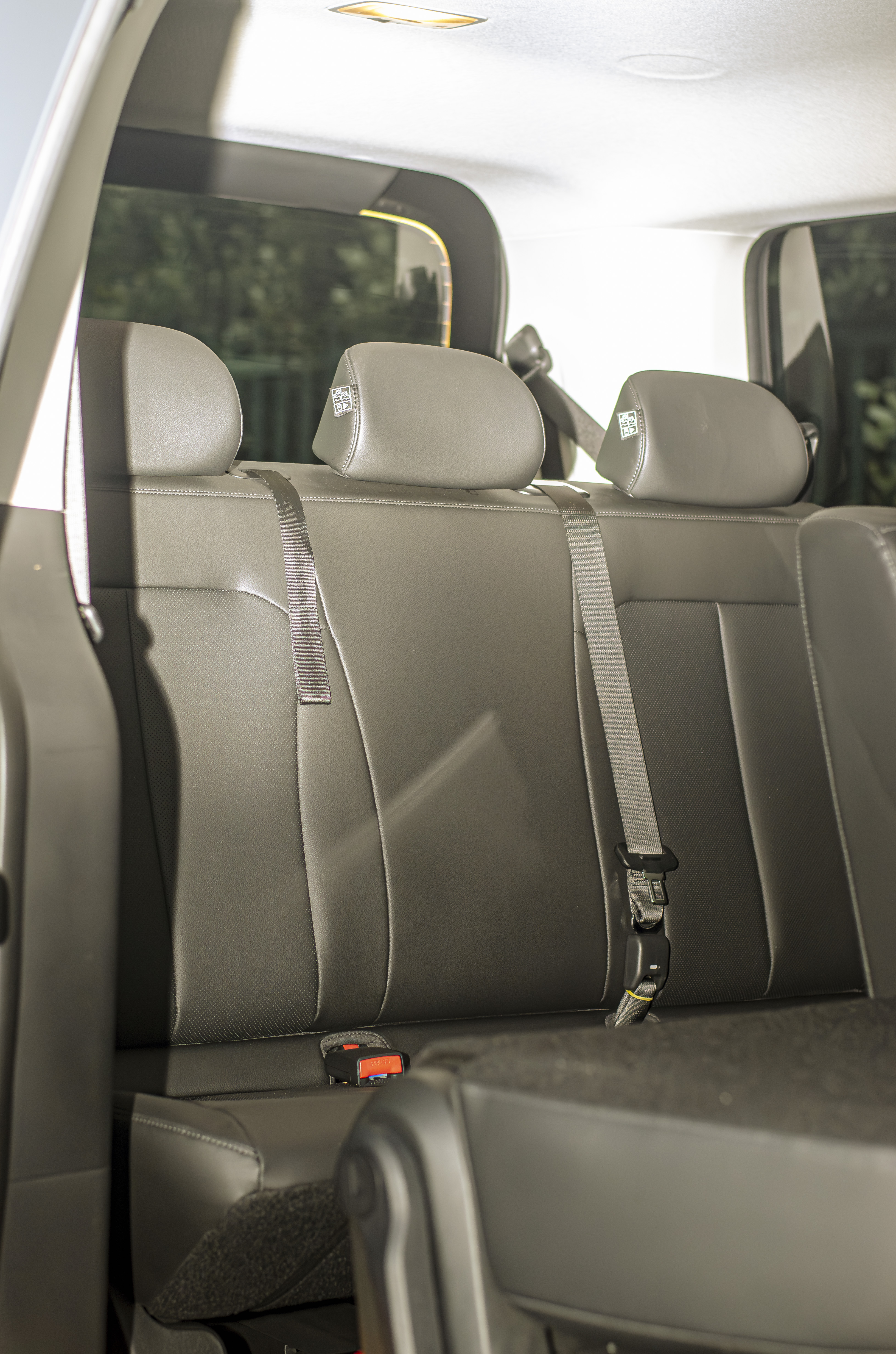 Black 2026 Hyundai Staria 9-seater rear passenger seating view for hire in Cape Town.