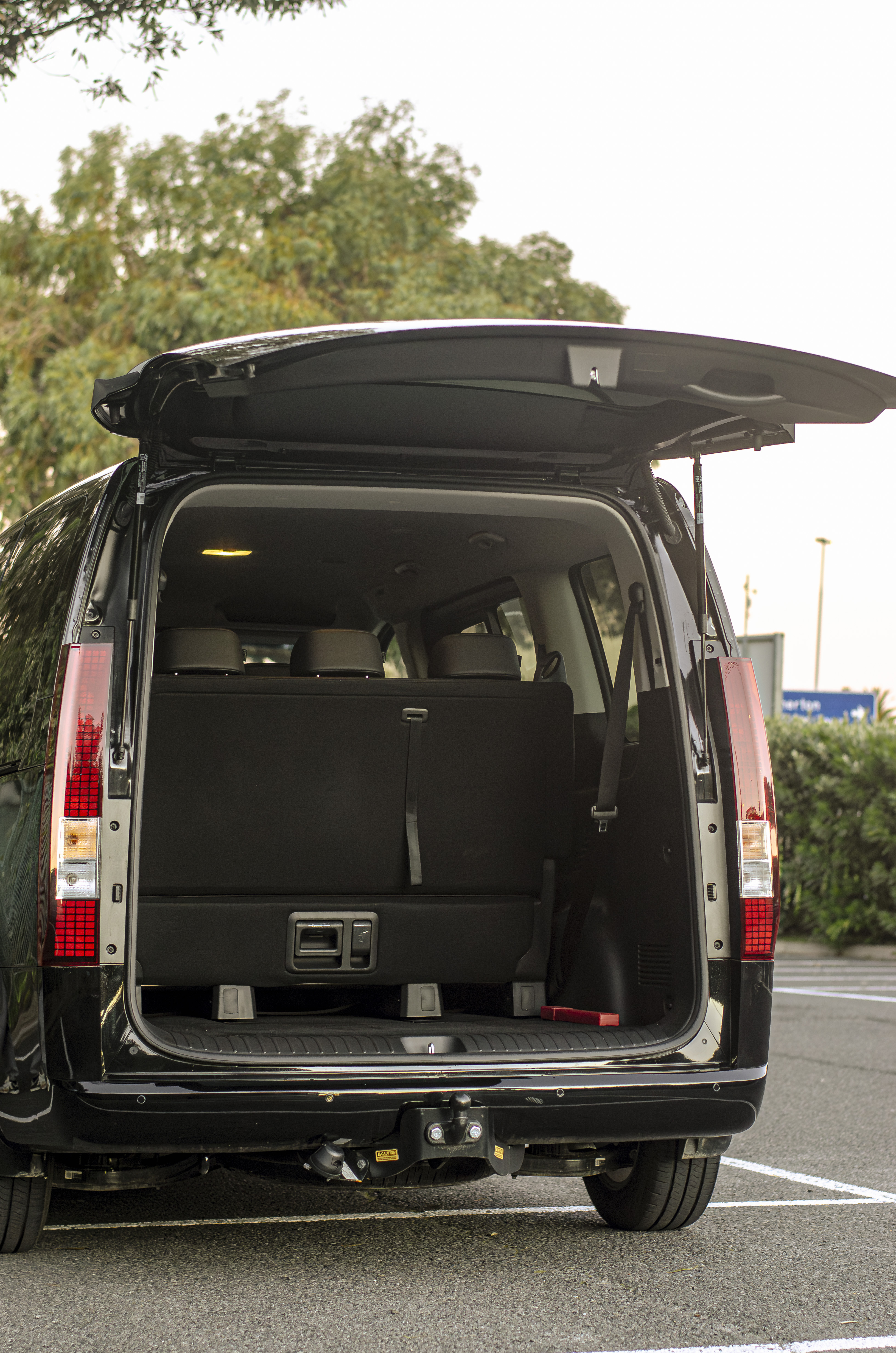 Black 2026 Hyundai Staria 9-seater exterior detail for hire in Cape Town.