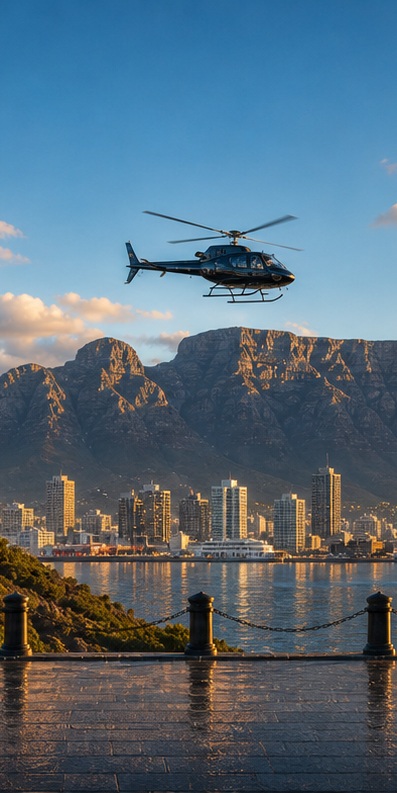 Scenic helicopter tour over Cape Town