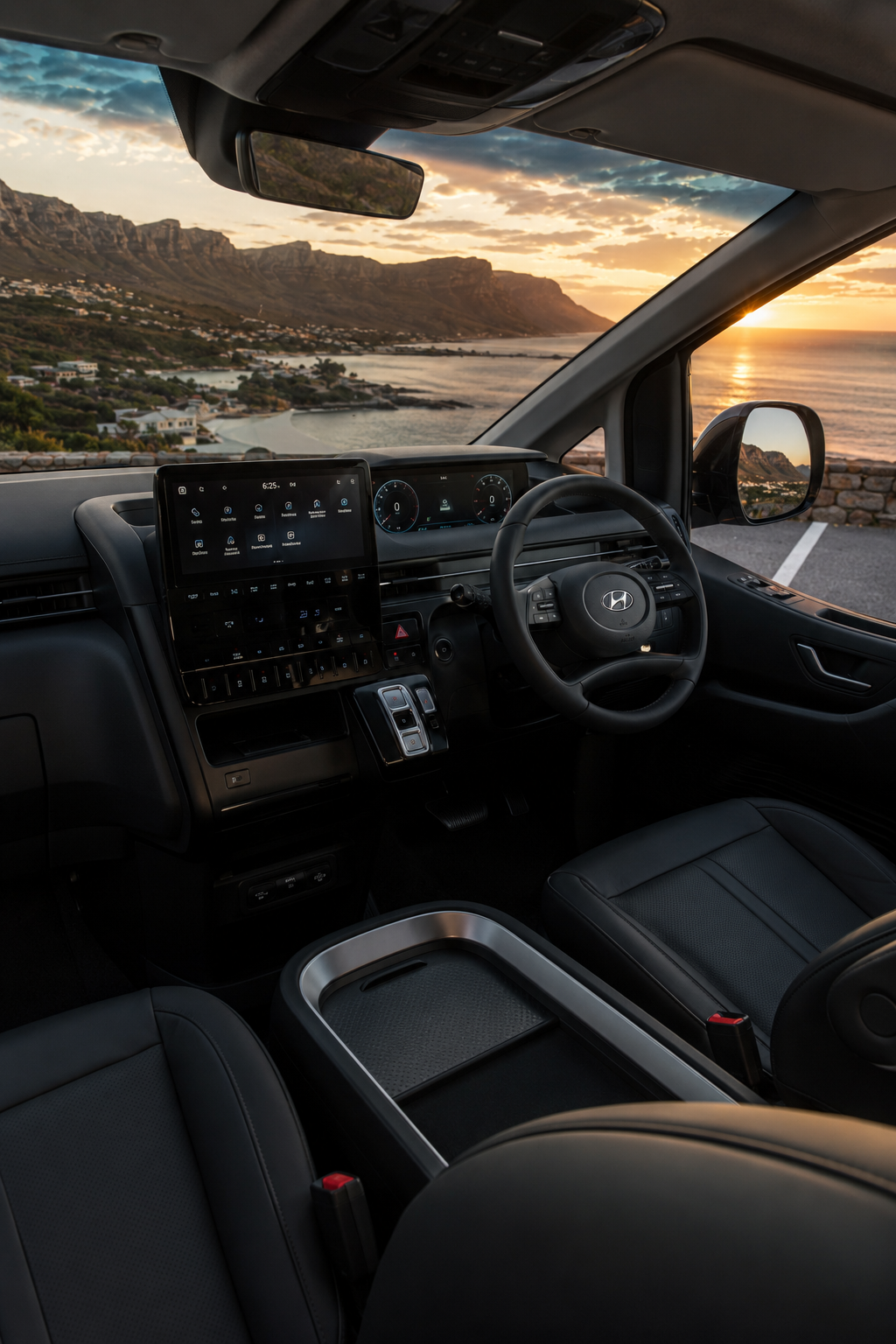 Front cabin view of the 2026 Hyundai Staria