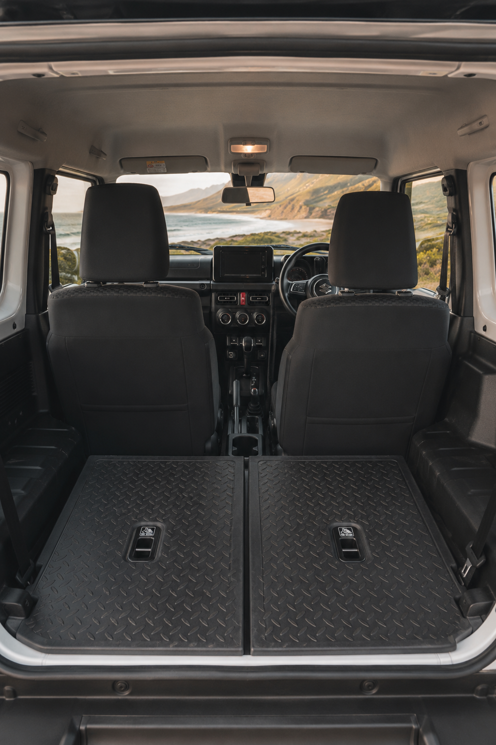 Rear cabin view of the 2025 Suzuki XL6