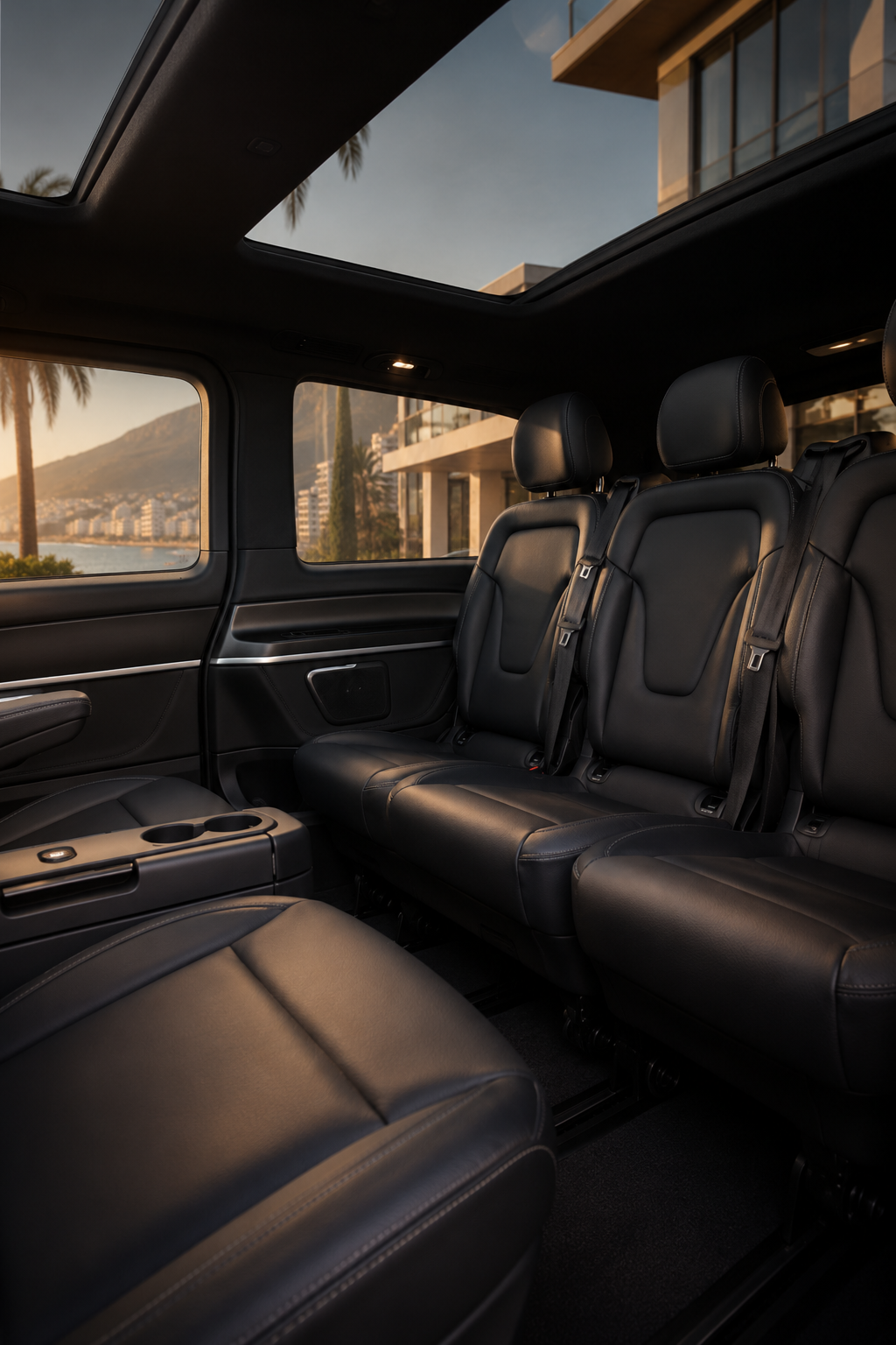 Rear cabin view of the 2024 Mercedes Benz V-Class V300d
