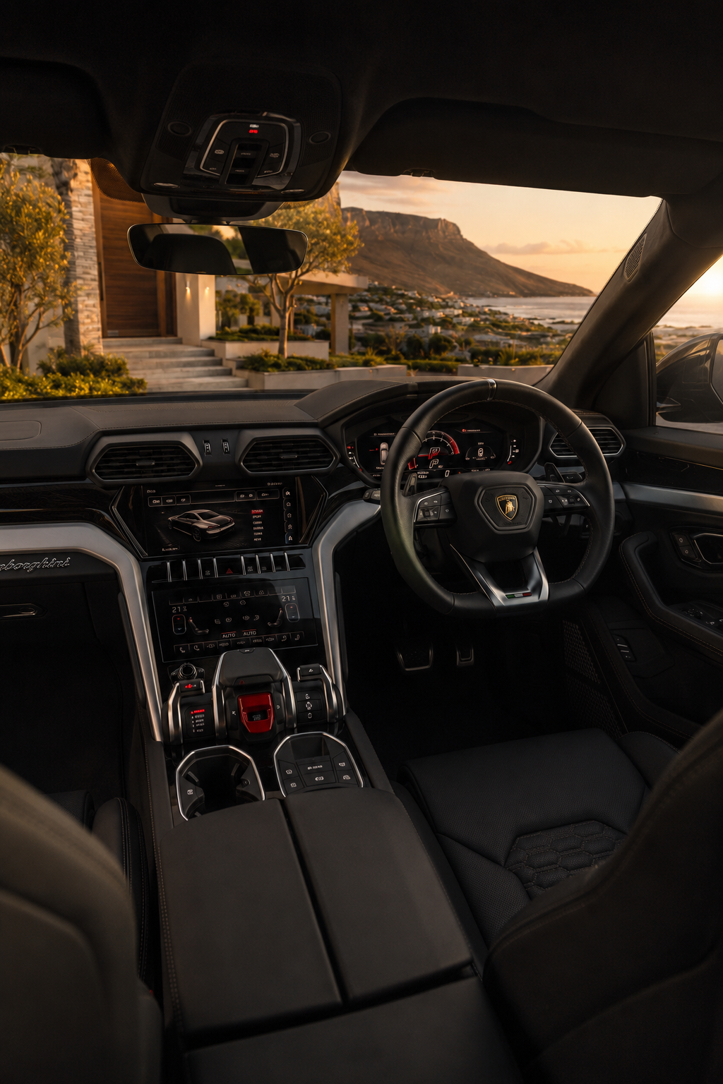 Rear view of the 2023 Lamborghini Urus
