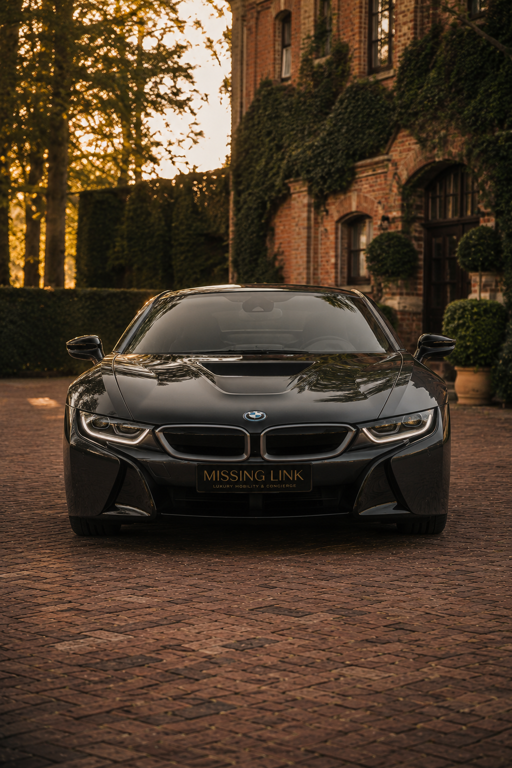 Front view of the grey 2018 BMW i8 Protonic Edition