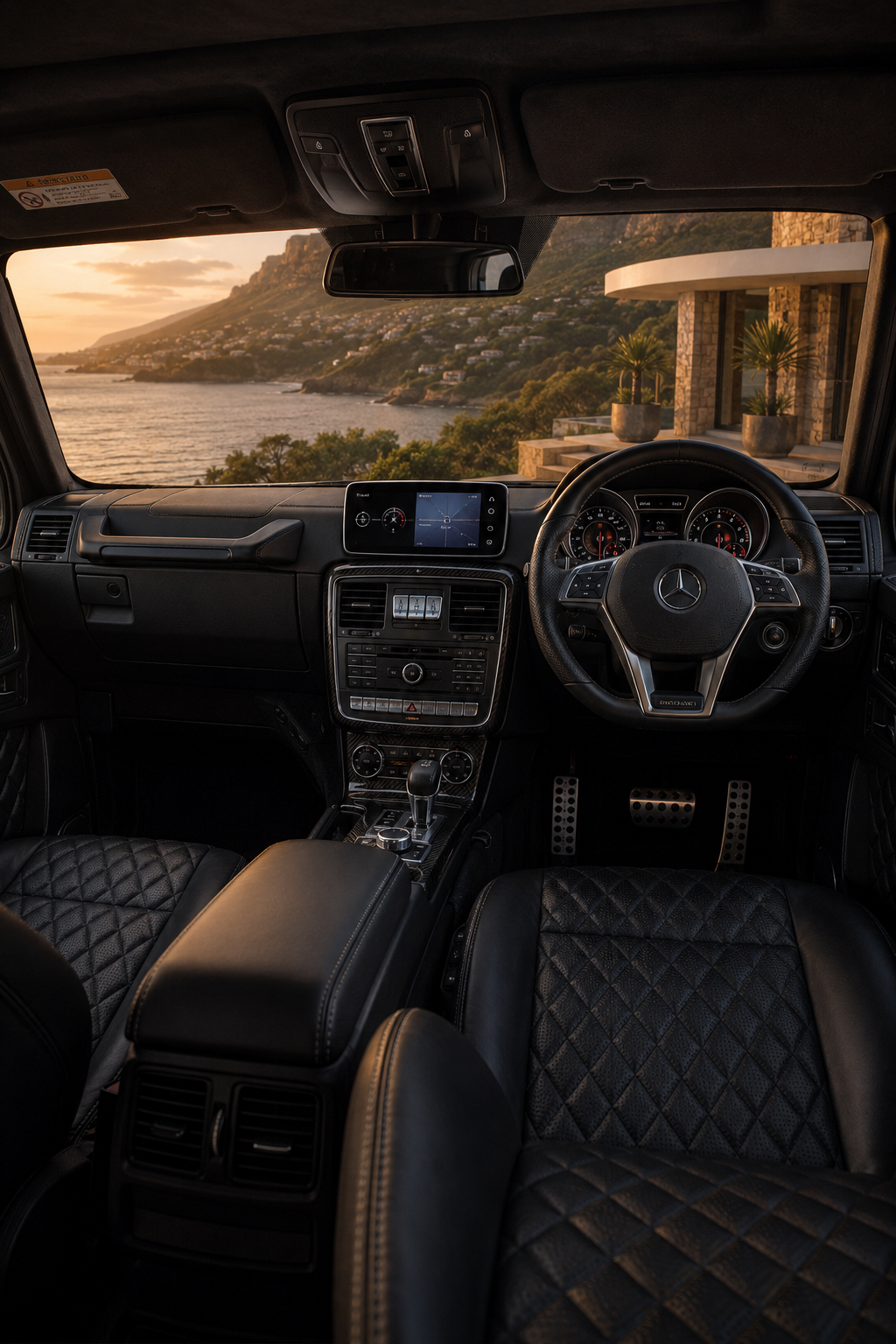 Interior view of the 2017 Mercedes Benz G63 AMG V8 BiTurbo