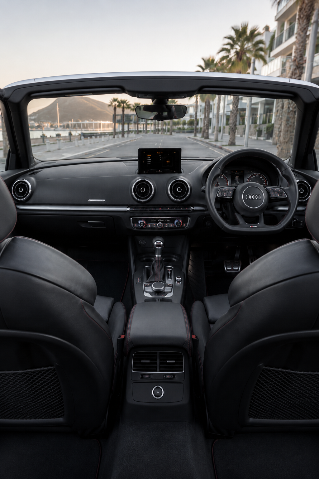 Interior view of the 2017 Audi S3 Convertible