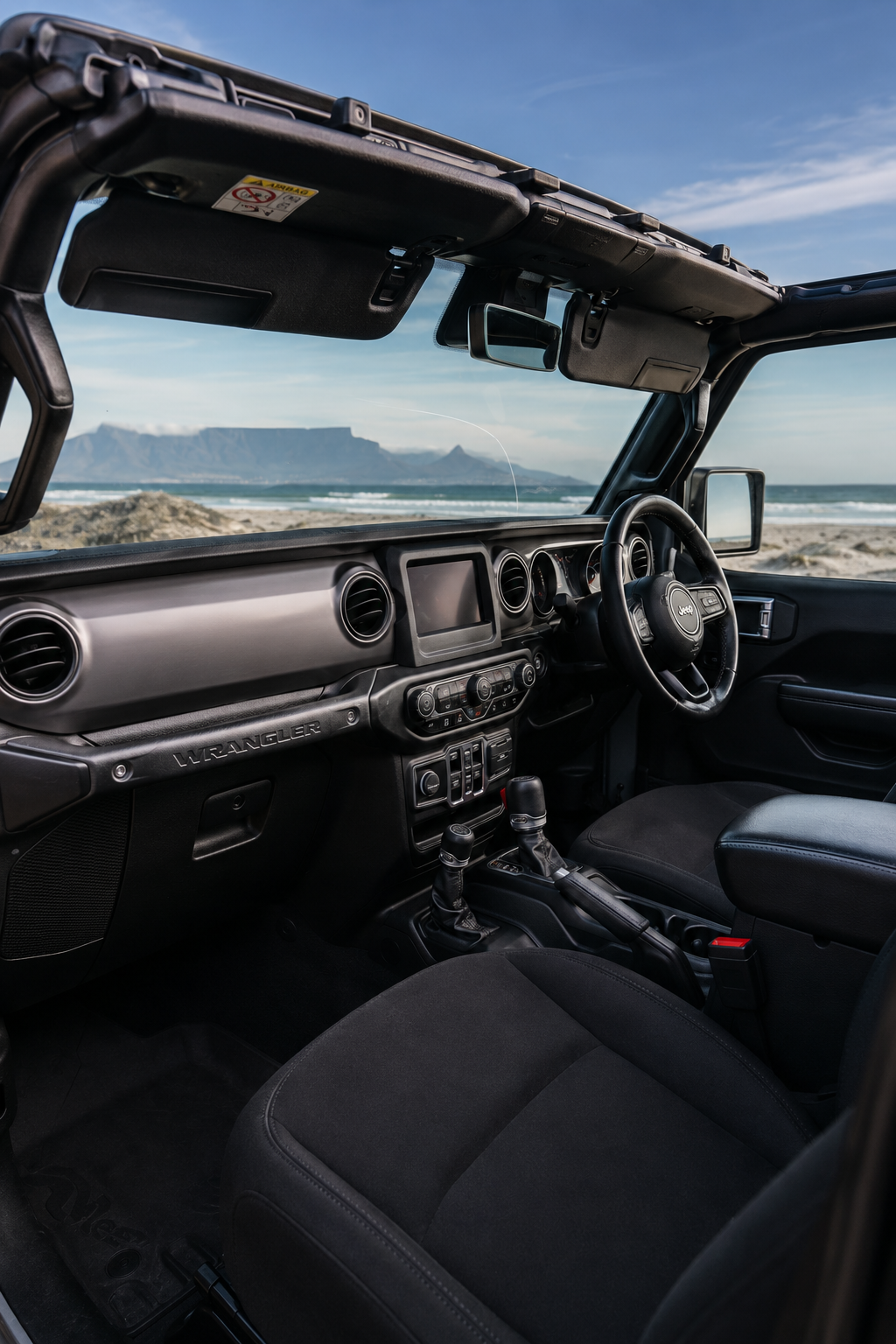 Interior view of the 2024 Jeep Wrangler Rubicon
