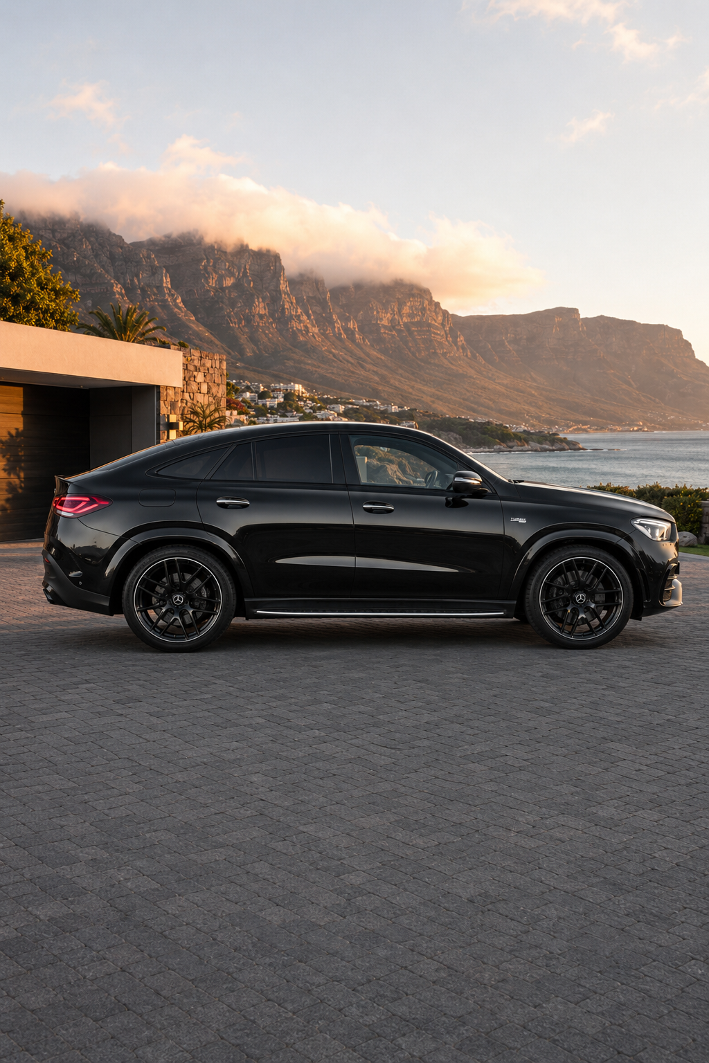 Rear view of the 2025 Mercedes Benz GLE 450 d Coupe