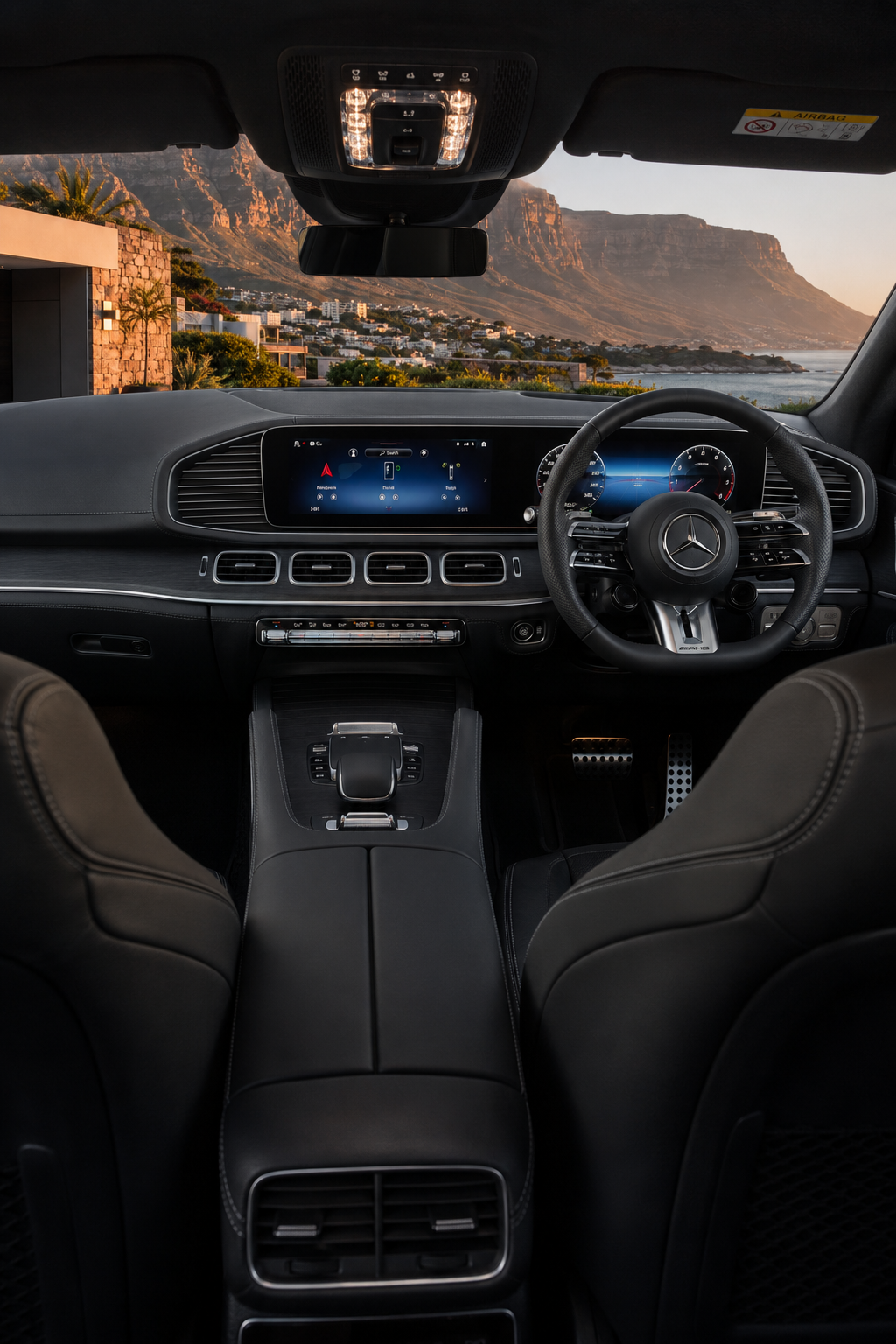 Interior view of the 2025 Mercedes Benz GLE 450 d Coupe