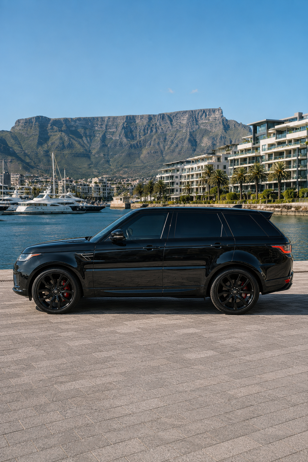Rear three-quarter view of the 2018 Range Rover Sport V8 Supercharged