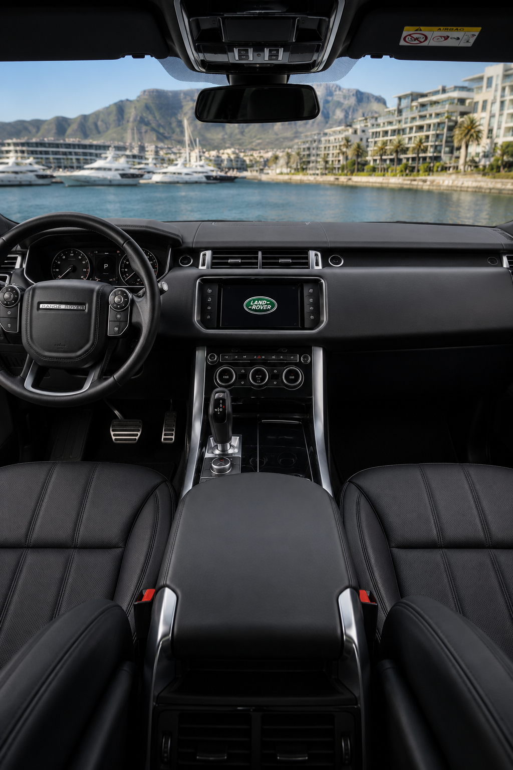 Rear view of the 2018 Range Rover Sport V8 Supercharged