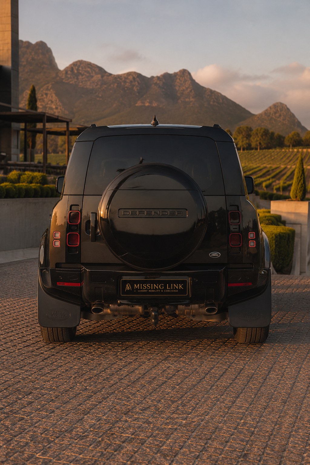 Rear three-quarter view of the 2023 Land Rover Defender X