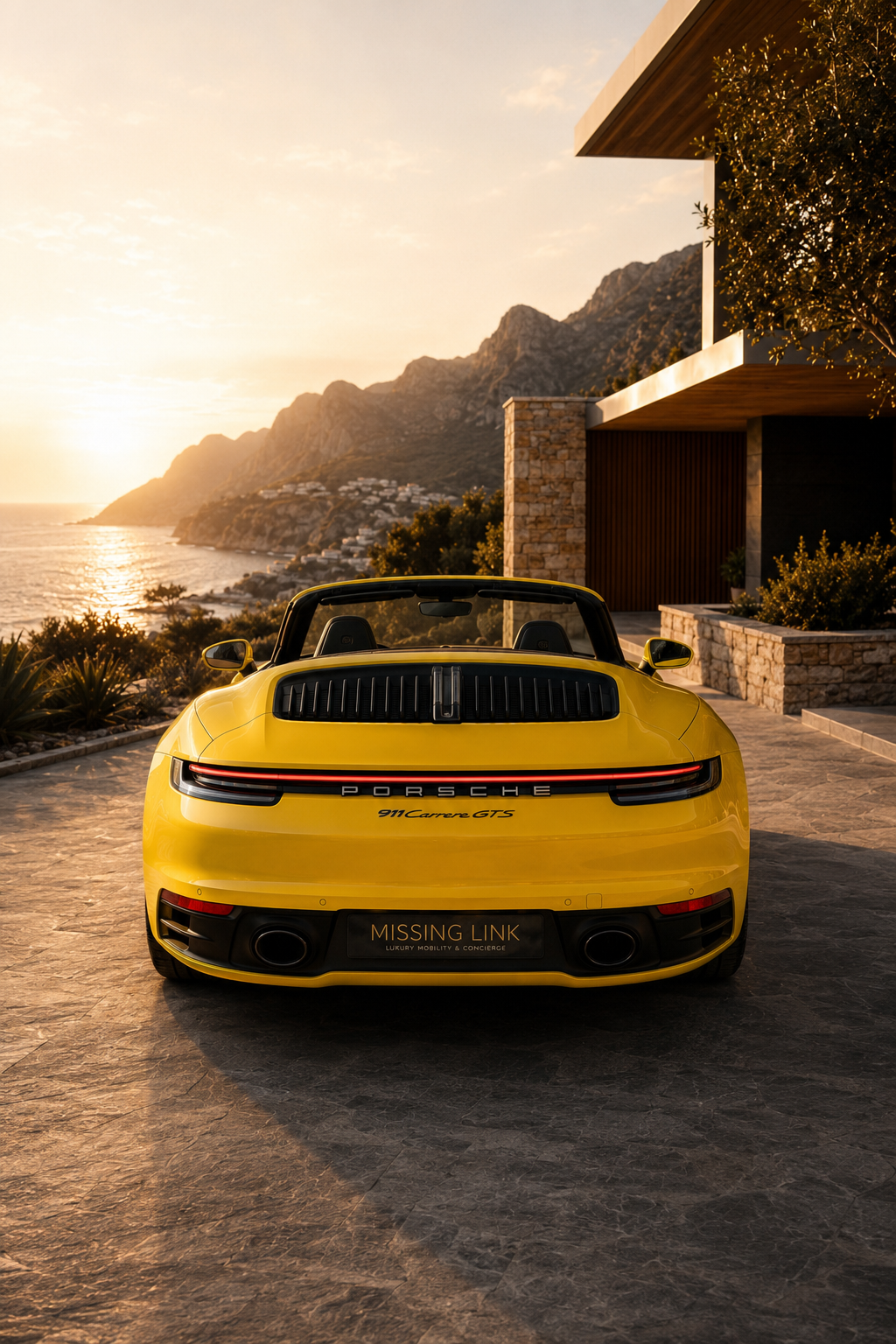 Rear three-quarter view of the 2023 Porsche 911 Carrera GTS