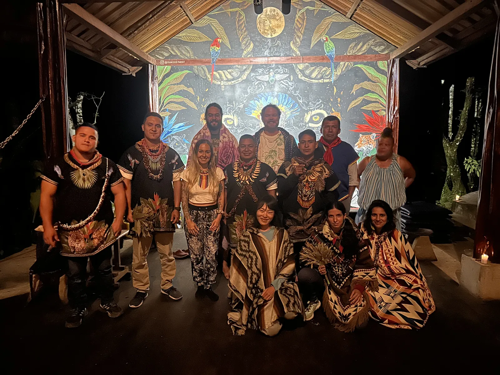 Group photo from a previous MahaDevi ayahuasca retreat, Putumayo Colombia