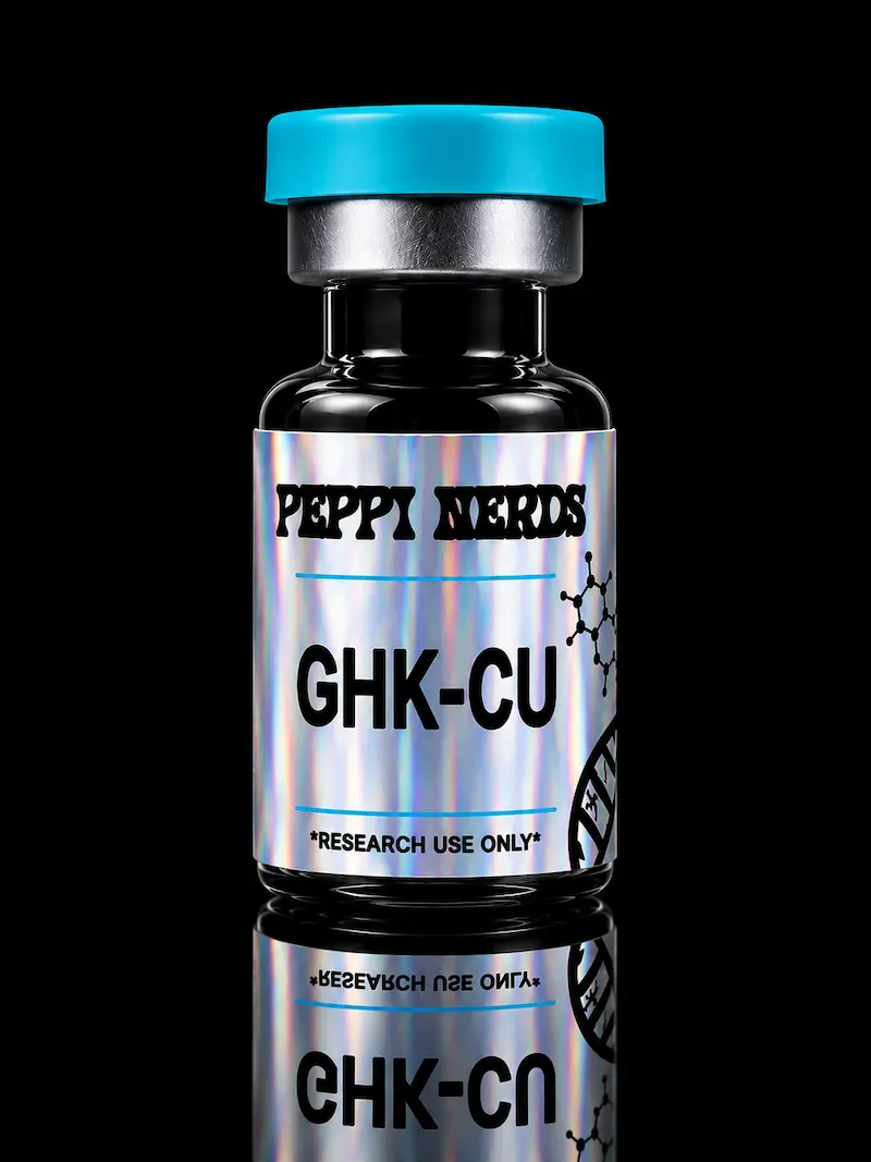 GHK-Cu copper peptide vial, Peppi Nerds