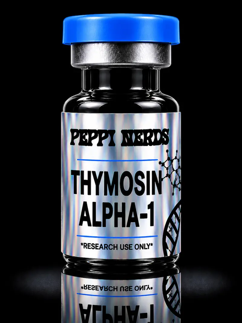 Thymosin Alpha-1 vial, Peppi Nerds