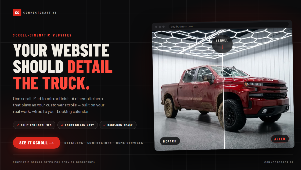 Scrollamatic one-page scroll-animated website preview