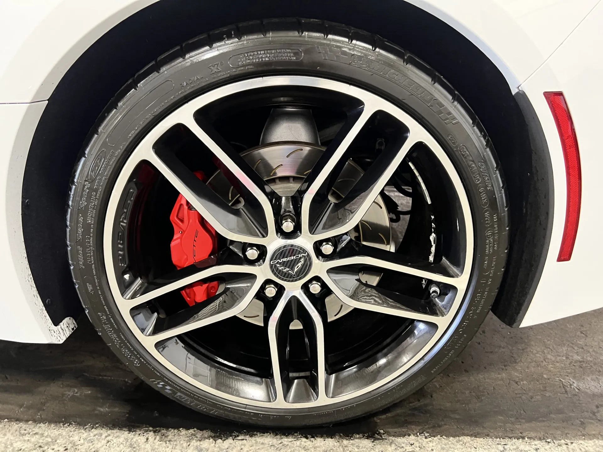 Professionally detailed wheel and tire