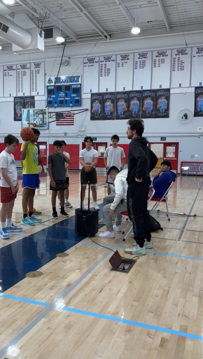 D.A. Hoops training session