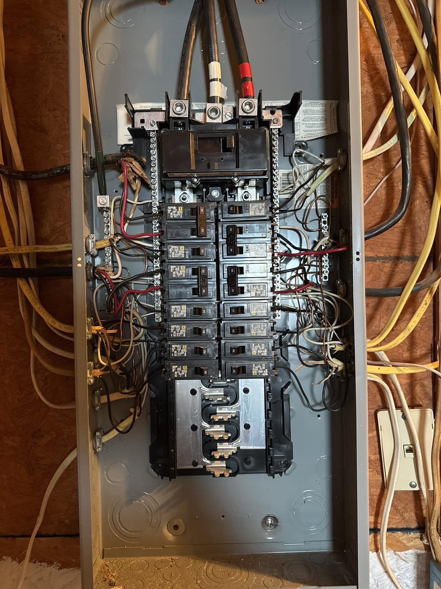 Residential electrical service panel wiring in Bloomington, Illinois